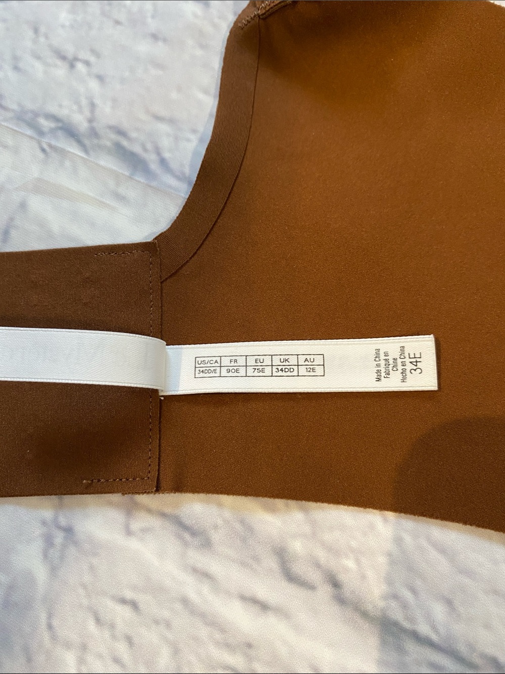 Le Mystere Smooth Molded T-Shirt Bra in Brown Size 34E - Picture 9 of 11